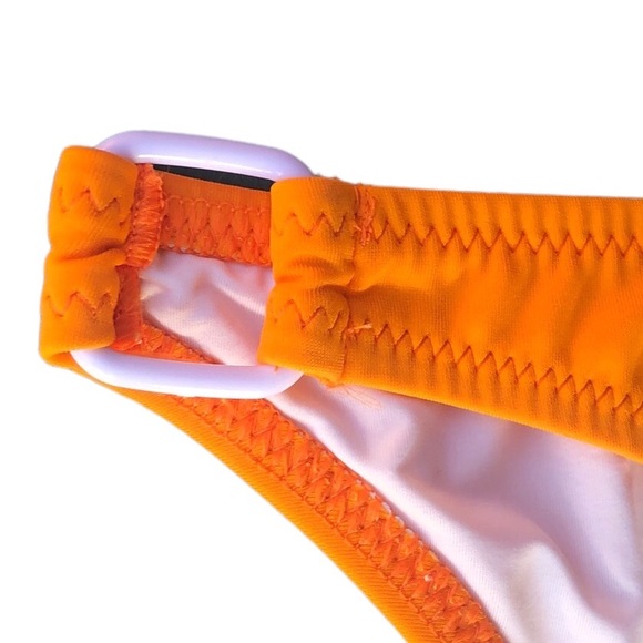 Solid & striped and Staub Orange Side ring attached bikini bottom. - Picture 3 of 7